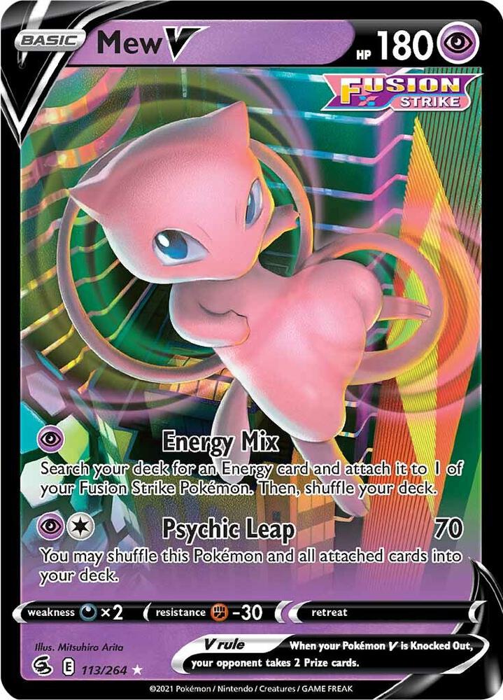 Mew V 113/264 (SWSH08: Fusion Strike)  - Holofoil | Good Games Adelaide SA