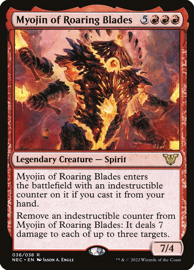 Myojin of Roaring Blades 36 (Commander: Kamigawa: Neon Dynasty)  | Good Games Adelaide SA
