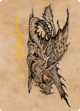 Ancient Brass Dragon Art Card (49) (Gold-Stamped Signature) [Commander Legends: Battle for Baldur's Gate Art Series] | Good Games Adelaide SA