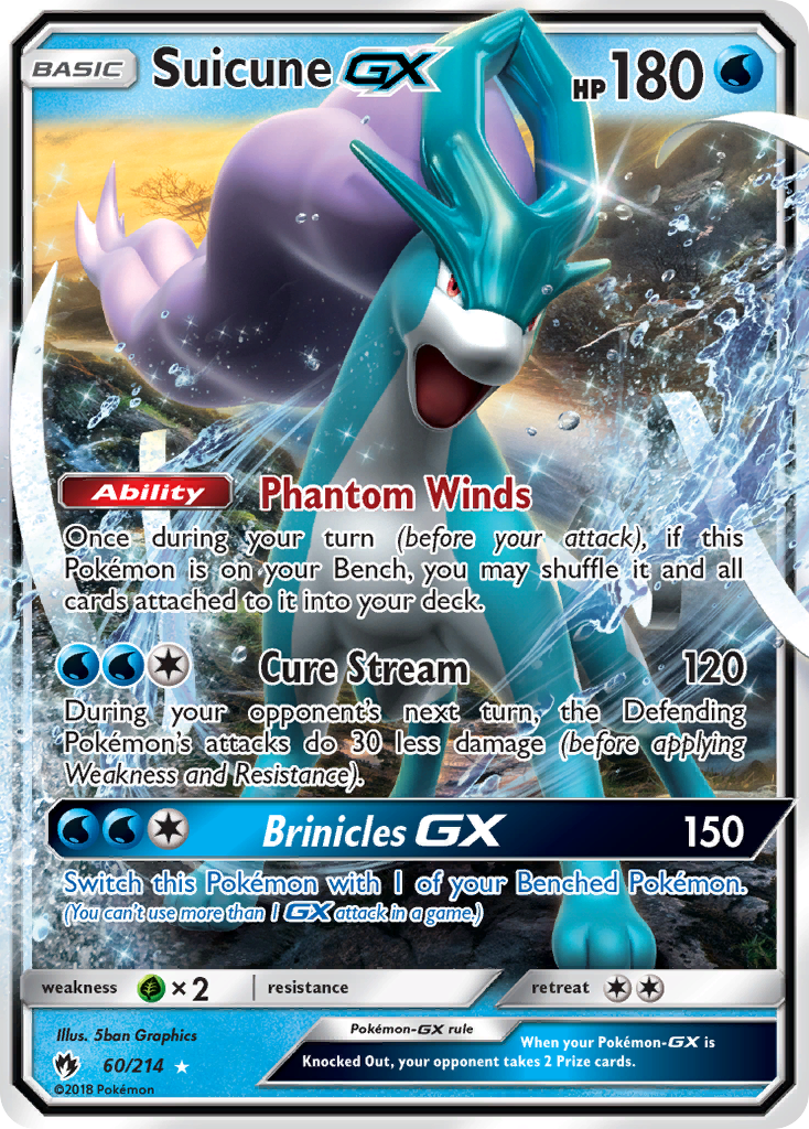 Suicune GX (60/214) [Sun & Moon: Lost Thunder] | Good Games Adelaide SA