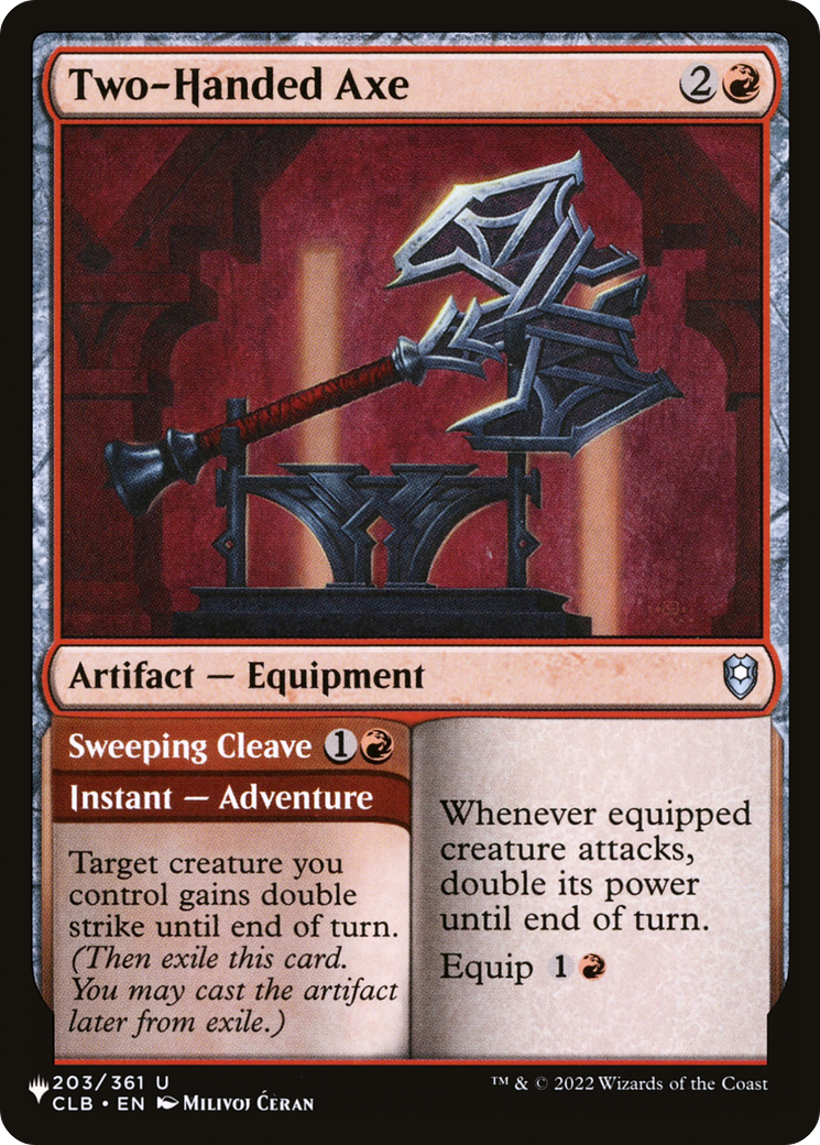 Two-Handed Axe [The List Reprints] | Good Games Adelaide SA