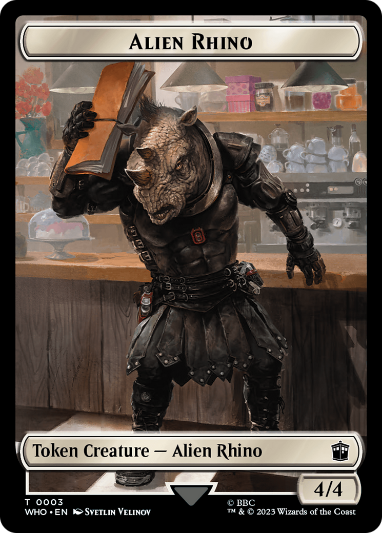 Alien Rhino // Treasure (0030) Double-Sided Token [Doctor Who Tokens] | Good Games Adelaide SA