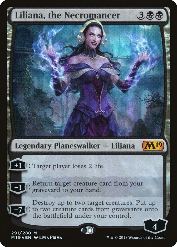 Liliana, the Necromancer 291 (Core Set 2019)  - Foil | Good Games Adelaide SA