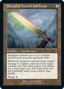 Sword of Hearth and Home Retro Frame Foil Etched 433 (Modern Horizons 2)  - Foil | Good Games Adelaide SA