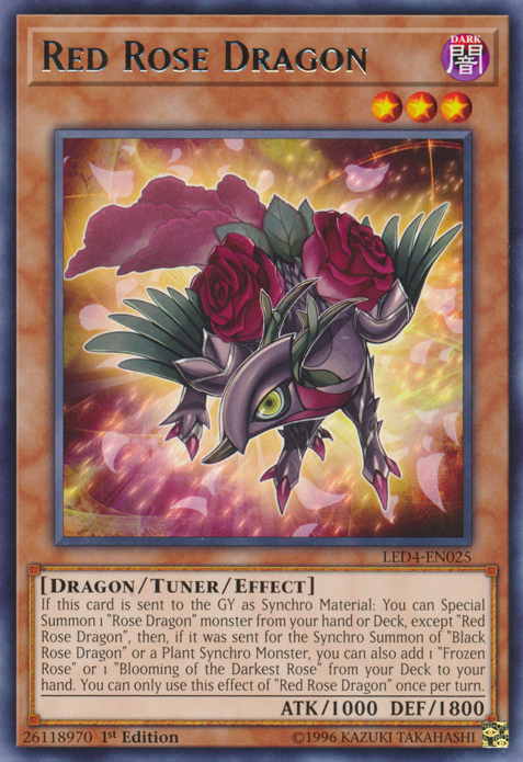 Red Rose Dragon [LED4-EN025] Rare | Good Games Adelaide SA