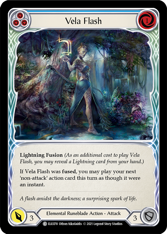 Vela Flash (Blue) [ELE078] (Tales of Aria)  1st Edition Normal | Good Games Adelaide SA
