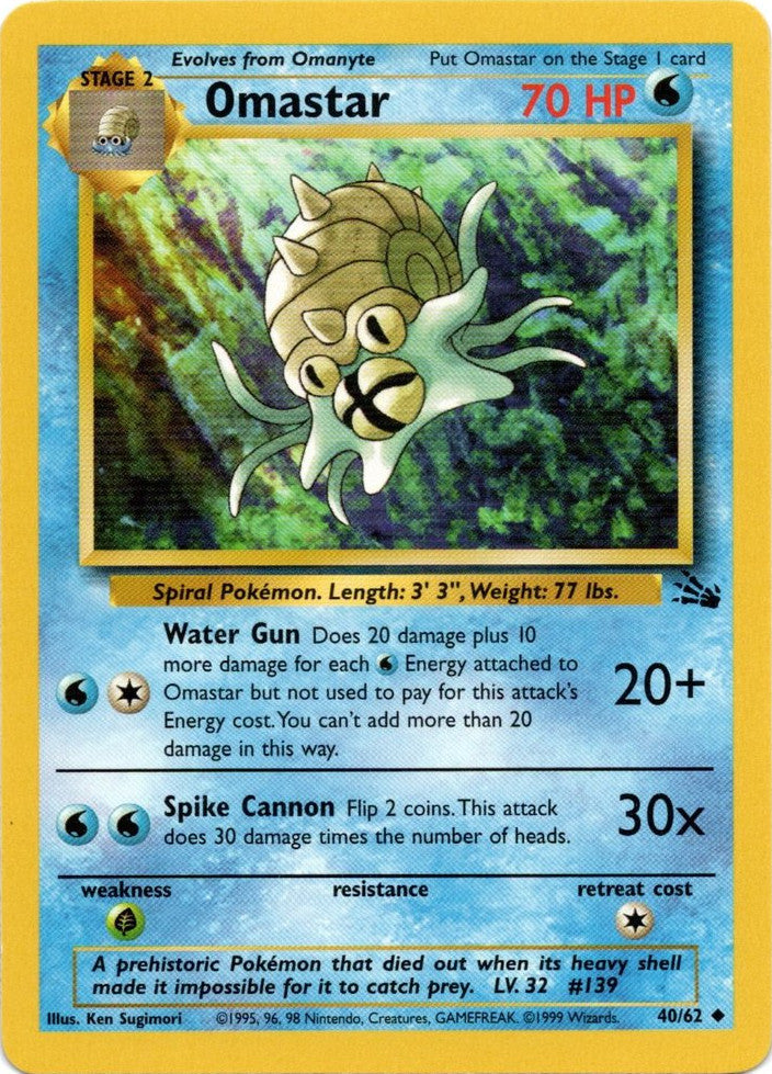 Omastar (40/62) [Fossil Unlimited] | Good Games Adelaide SA