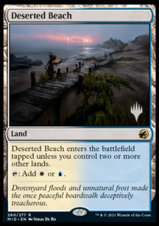 Deserted Beach (Promo Pack) [Innistrad: Midnight Hunt Promos] | Good Games Adelaide SA