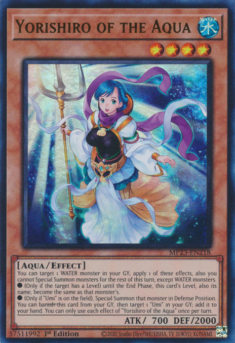 Yorishiro of the Aqua [MP23-EN218] Ultra Rare | Good Games Adelaide SA