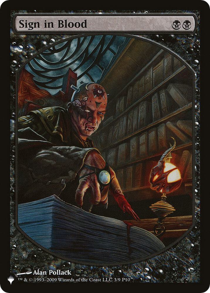 Sign in Blood list Stamp 9-Mar (The List Reprints)  | Good Games Adelaide SA