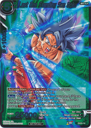 Last One Standing Son Goku (Event Pack 2 - 2018) (EX03-14) [Promotion Cards] | Good Games Adelaide SA