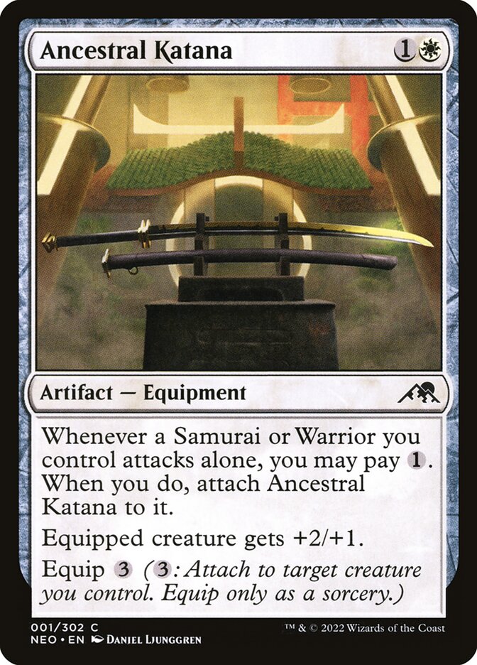Ancestral Katana 1 (Kamigawa: Neon Dynasty)  - Foil | Good Games Adelaide SA