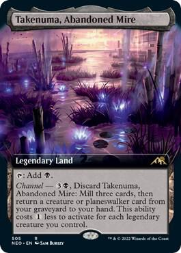 Takenuma, Abandoned Mire 505 (Kamigawa: Neon Dynasty)  - Extended Art Foil | Good Games Adelaide SA
