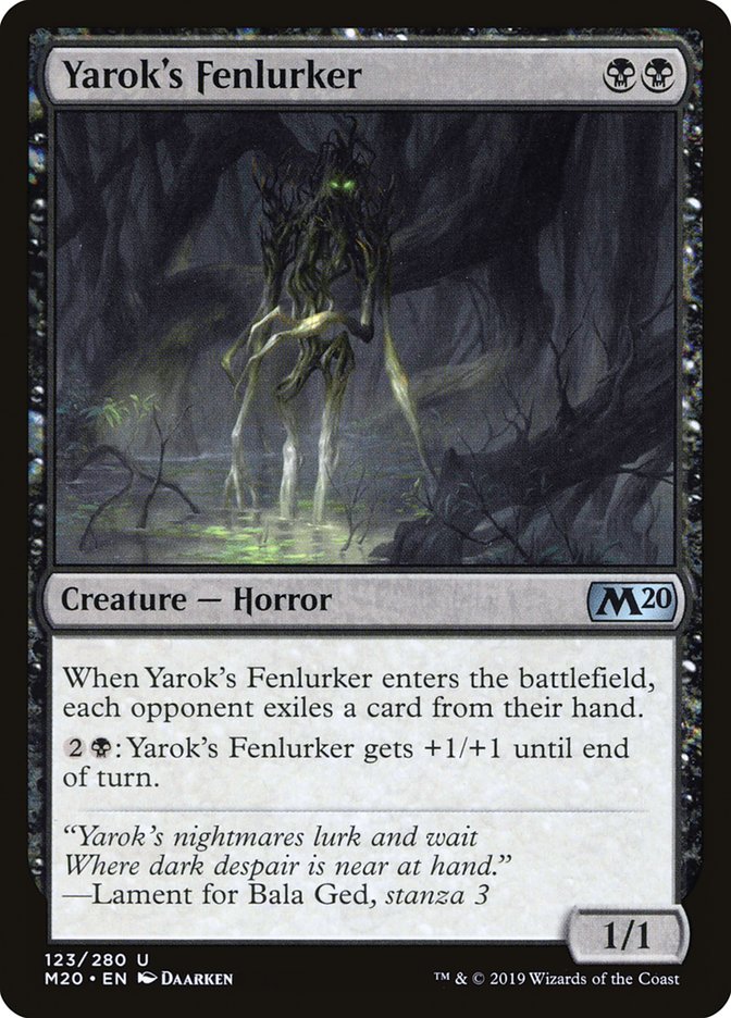 Yarok's Fenlurker 123 (Core Set 2020)  | Good Games Adelaide SA