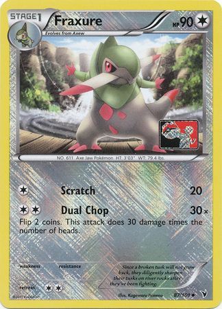 Fraxure (87/101) (League Promo) [Black & White: Noble Victories] | Good Games Adelaide SA