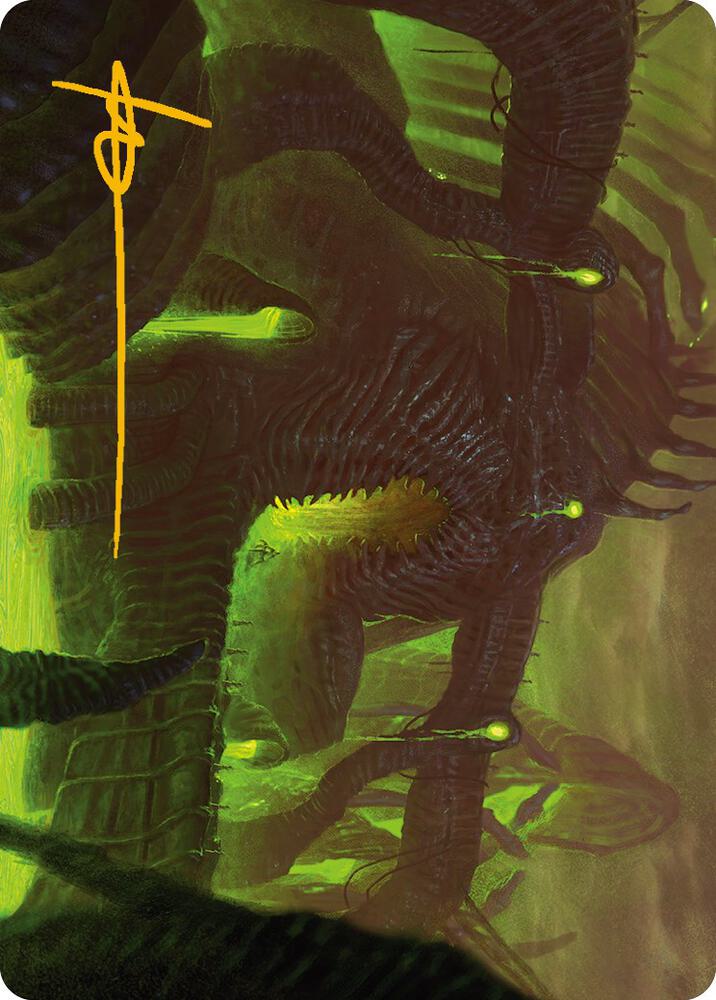 The Dross Pits Art Card Gold Stamped Signature 58 (Art Series: Phyrexia: All Will Be One)  | Good Games Adelaide SA