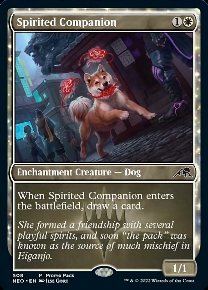 Spirited Companion (Promo Pack) [Kamigawa: Neon Dynasty] | Good Games Adelaide SA