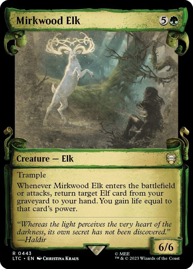 Mirkwood Elk 443 (Commander: The Lord of the Rings: Tales of Middle-earth)  - Showcase Scroll Foil | Good Games Adelaide SA