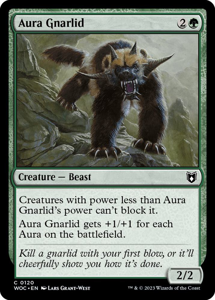 Aura Gnarlid 120 (Commander: Wilds of Eldraine)  | Good Games Adelaide SA