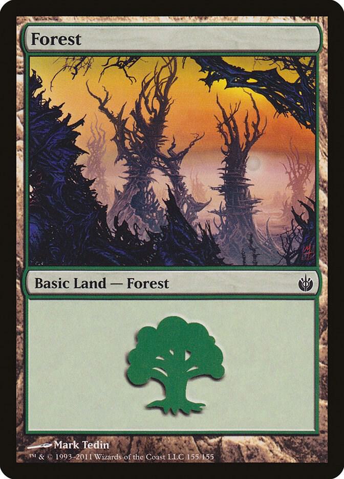 Forest 155 (Mirrodin Besieged)  - Foil | Good Games Adelaide SA