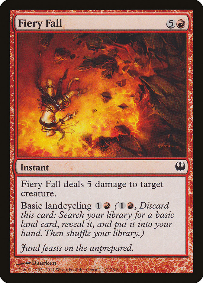 Fiery Fall [Duel Decks: Knights vs. Dragons] | Good Games Adelaide SA