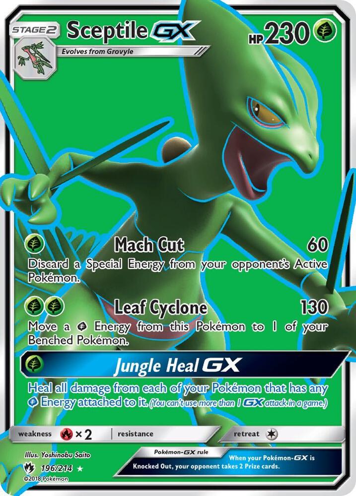 Sceptile GX Full Art 196/214 (SM - Lost Thunder)  - Holofoil | Good Games Adelaide SA