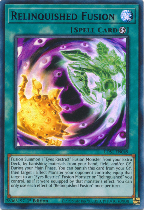 Relinquished Fusion (Blue) [LDS1-EN049] Ultra Rare | Good Games Adelaide SA