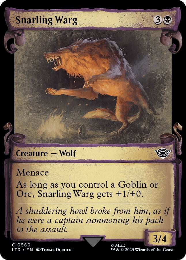 Snarling Warg Showcase Scrolls 560 (Universes Beyond: The Lord of the Rings: Tales of Middle-earth)  - Foil | Good Games Adelaide SA