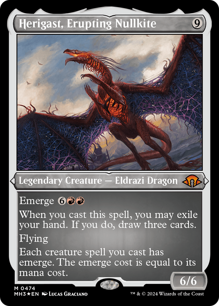 Herigast, Erupting Nullkite (Foil Etched) [Modern Horizons 3] | Good Games Adelaide SA