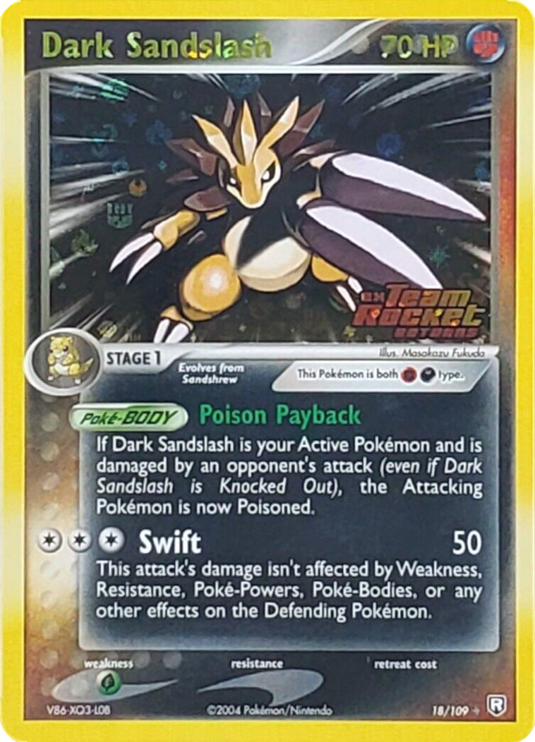 Dark Sandslash (18/109) (Stamped) [EX: Team Rocket Returns] | Good Games Adelaide SA