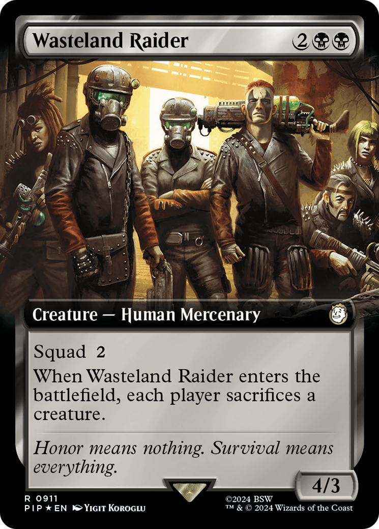 Wasteland Raider (Extended Art) (Surge Foil) [Fallout] | Good Games Adelaide SA