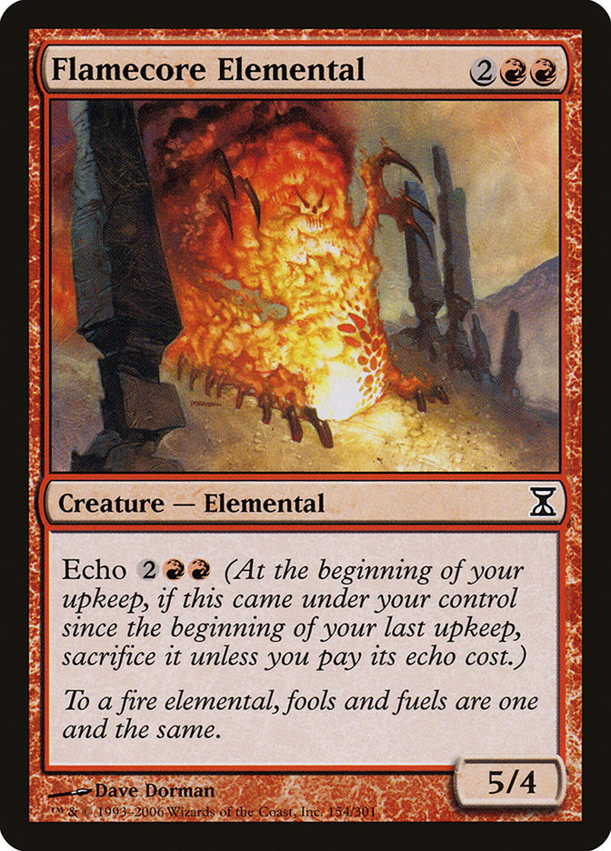 Flamecore Elemental 154 (Time Spiral)  - Foil | Good Games Adelaide SA