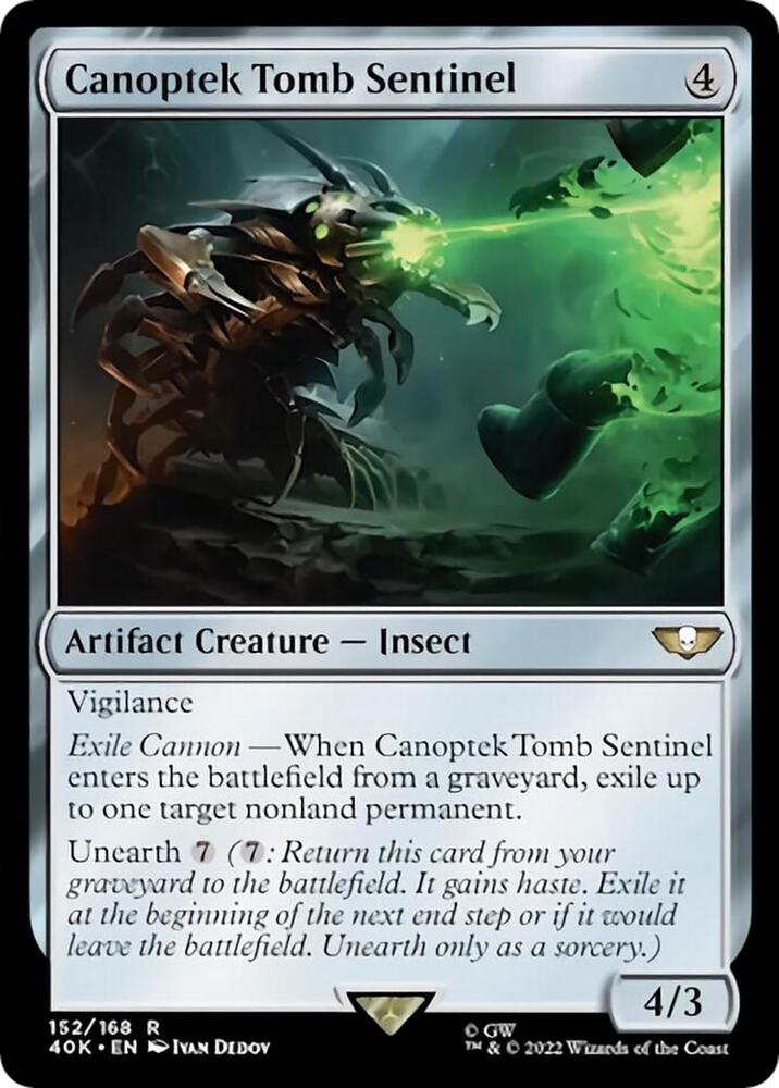 Canoptek Tomb Sentinel Surge Foil 152 (Universes Beyond: Warhammer 40,000)  - Foil | Good Games Adelaide SA
