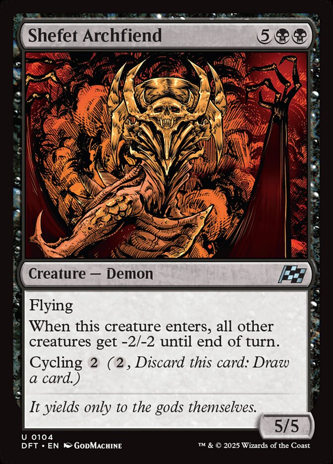 Shefet Archfiend 104 (Aetherdrift)  - Foil | Good Games Adelaide SA
