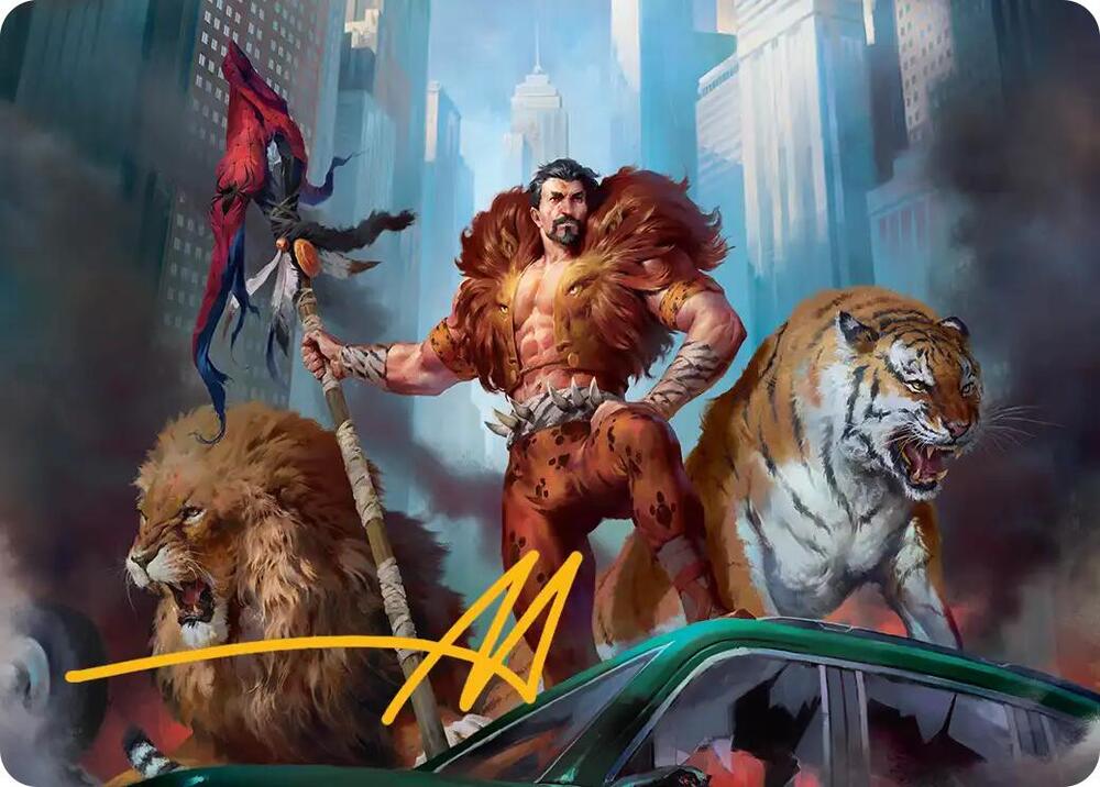 Kraven Proud Predator Art Card Gold Stamped Signature 28 (Art Series: Marvel's Spider-Man)  | Good Games Adelaide SA
