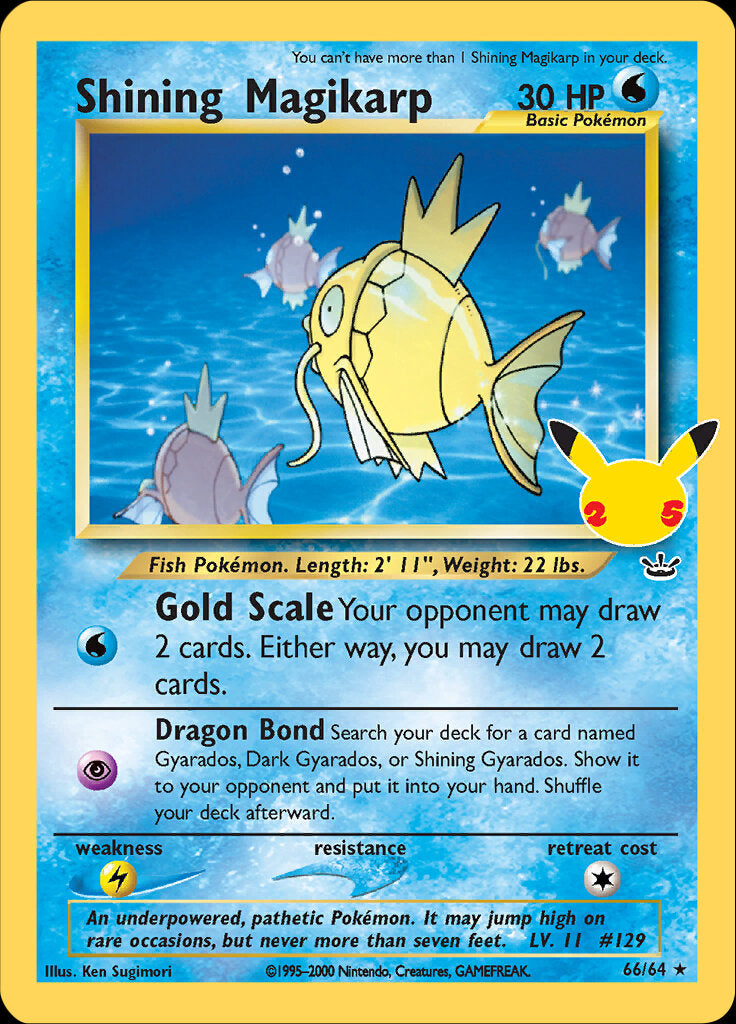 Shining Magikarp (66/64) [Celebrations: 25th Anniversary - Classic Collection] | Good Games Adelaide SA