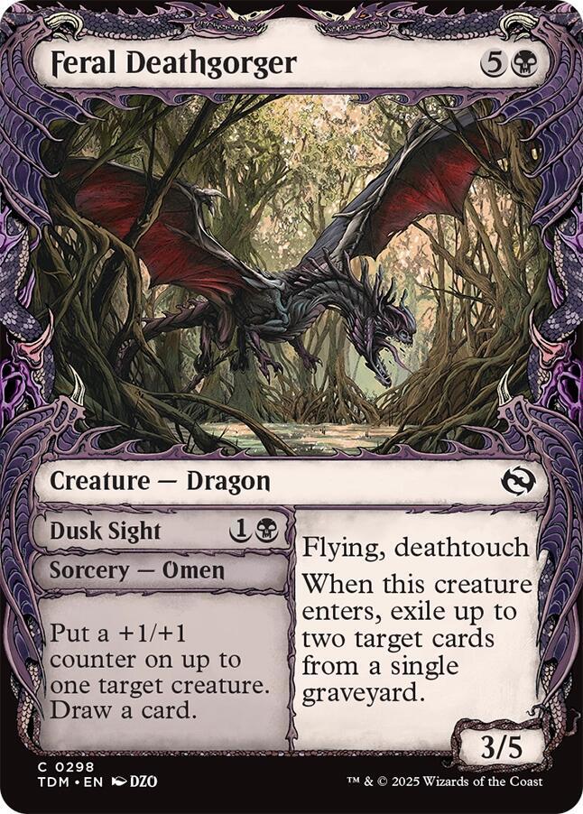 Feral Deathgorger // Dusk Sight 298 (Tarkir: Dragonstorm)  | Good Games Adelaide SA
