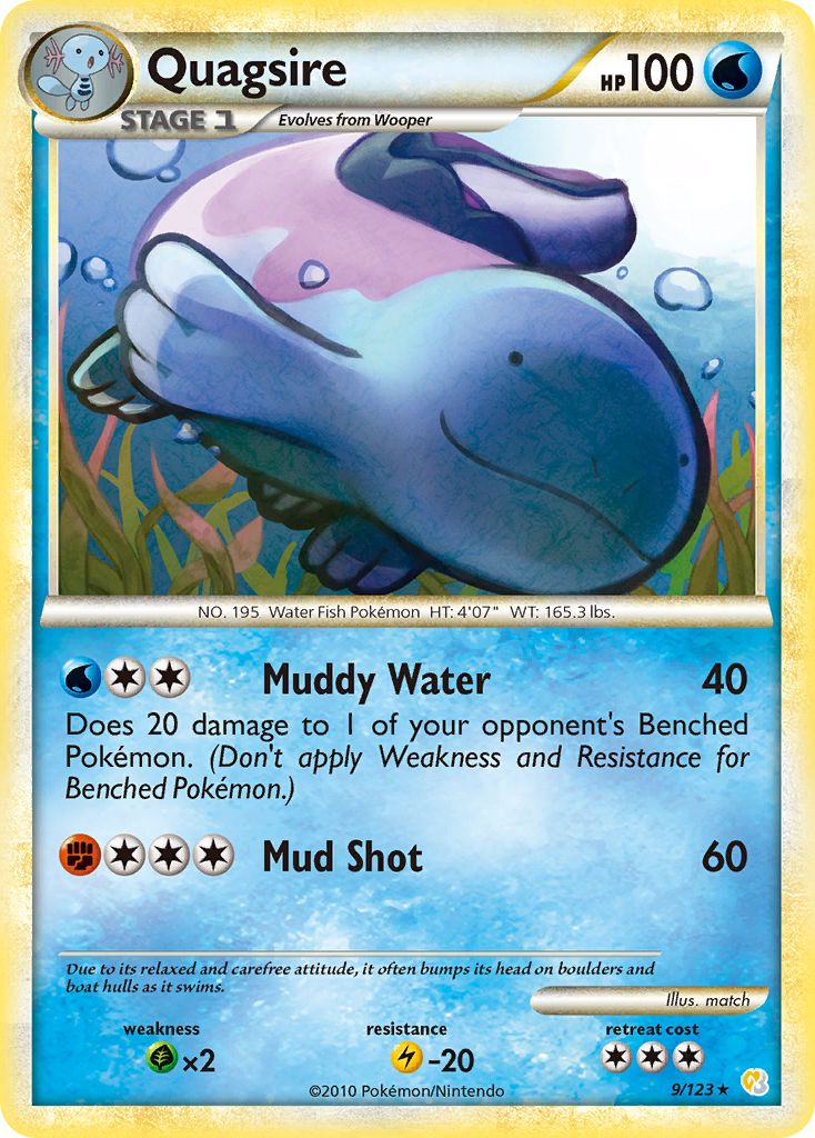 Quagsire (9/123) [HeartGold & SoulSilver: Base Set] | Good Games Adelaide SA