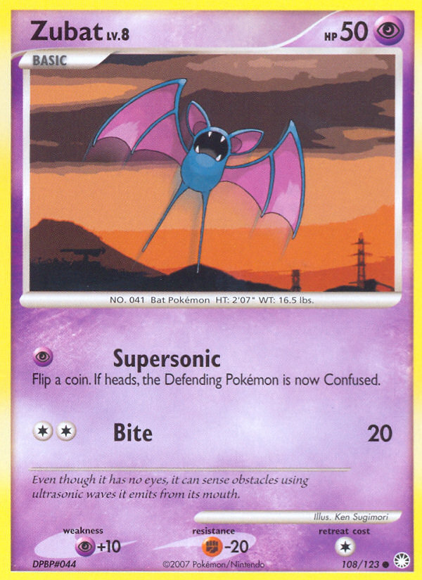 Zubat (108/123) [Diamond & Pearl: Mysterious Treasures] | Good Games Adelaide SA