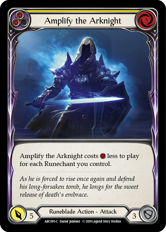 Amplify the Arknight (Yellow) [ARC095-C] 1st Edition Rainbow Foil | Good Games Adelaide SA