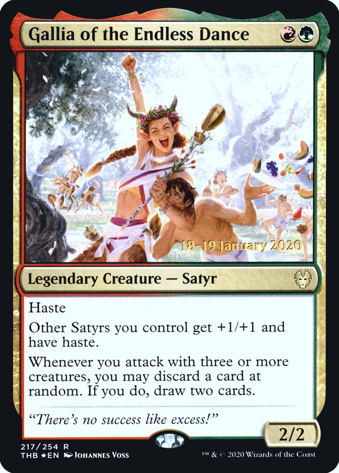Gallia of the Endless Dance [Theros Beyond Death Prerelease Promos] | Good Games Adelaide SA
