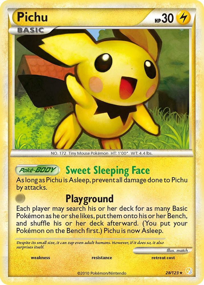 Pichu 28/123 (HeartGold SoulSilver)  - Reverse Holofoil | Good Games Adelaide SA