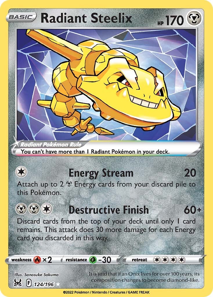 Radiant Steelix (124/196) [Sword & Shield: Lost Origin] | Good Games Adelaide SA