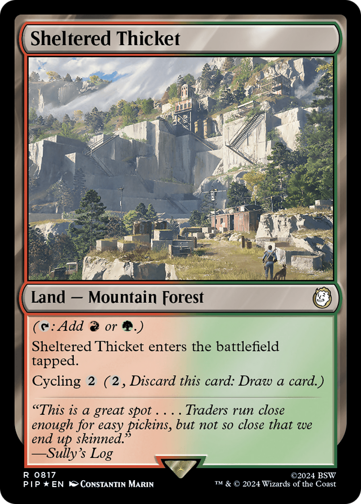 Sheltered Thicket (Surge Foil) [Fallout] | Good Games Adelaide SA
