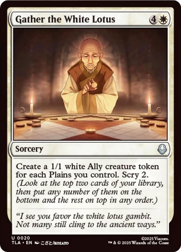 Gather the White Lotus 20 (Avatar: The Last Airbender)  - Foil | Good Games Adelaide SA