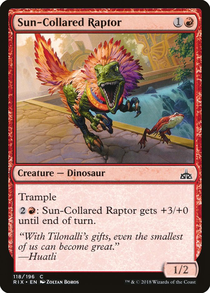 Sun-Collared Raptor 118 (Rivals of Ixalan)  - Foil | Good Games Adelaide SA