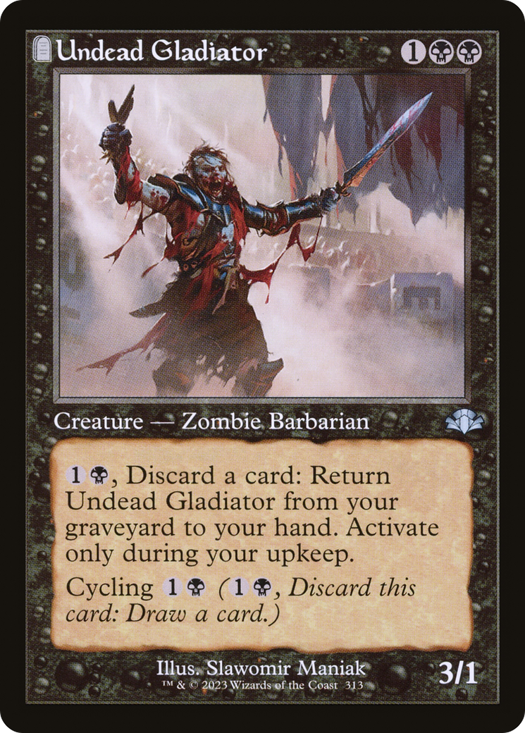 Undead Gladiator (Retro) [Dominaria Remastered] | Good Games Adelaide SA