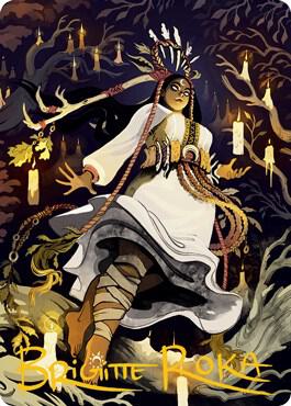 Candlegrove Witch Art Card 76 81 Gold Stamped Signature 76 (Art Series: Innistrad: Midnight Hunt)  | Good Games Adelaide SA