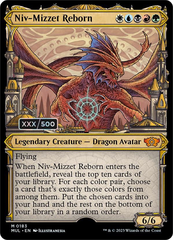 Niv-Mizzet, Reborn Serialized 183 (March of the Machine: Multiverse Legends)  - Double Rainbow Foil | Good Games Adelaide SA