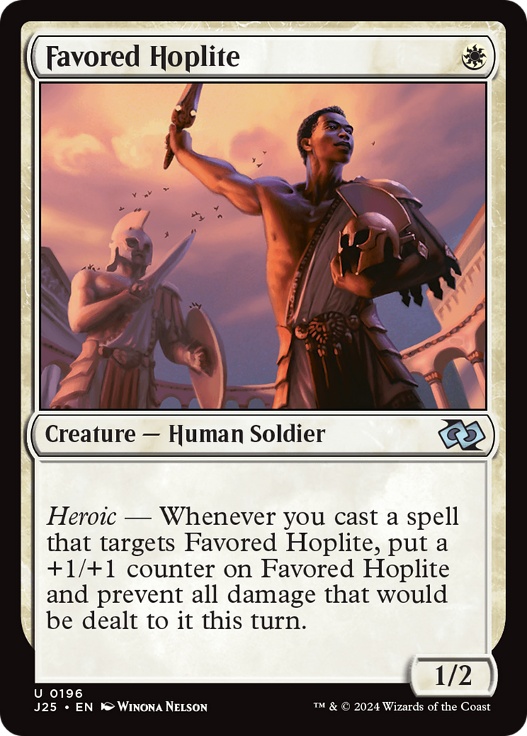 Favored Hoplite [Foundations Jumpstart] | Good Games Adelaide SA